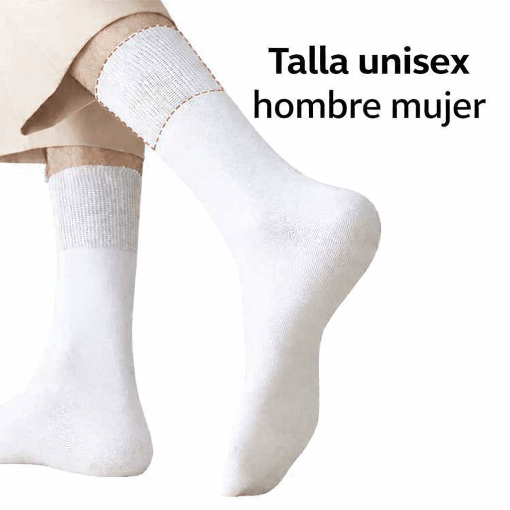 Calcetines para diabéticos sin Costura que No Aprietan – Pack 12 Pares de Comodidad Total